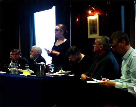 Click on image to see full-sized version Part of the panel at Saturday's meeting