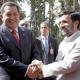 Click on image to see full-sized version Mr Chavez & Mr Ahmadinejad, hugging, kissing, behaving like little girlies in Tehran today.
