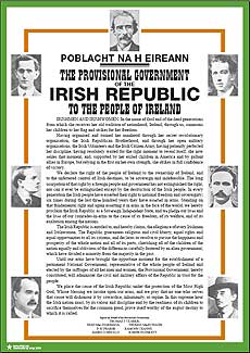 Click on image to see full-sized version éirígí poster of 1916 Proclamation