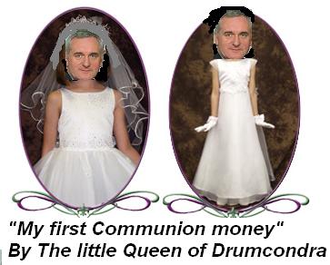 Click on image to see full-sized version De day de queen of Drumcondra made his Holy Communion.