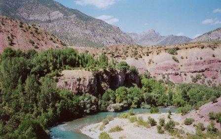 Rocks of Halbori in the Munzur valley of Southeast Turkey.  Historic site of struggle and massacre for Kurdish and Armenian people which would be submerged by a dam reservoir. Photo by M. Ronayne.