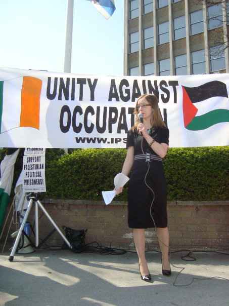 Click on image to see full-sized version Freda Hughes speaks on behalf of the IPSC