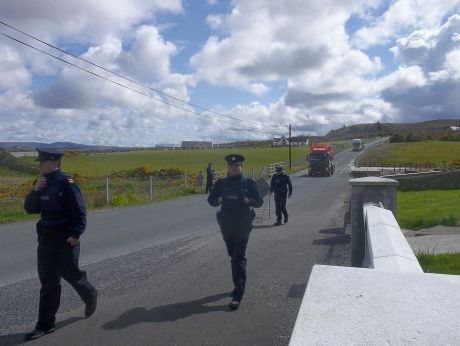 Along this once-quiet road, you can't sit waiting for your lift without being harassed by garda�  