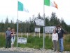 Willie Corduff, Orla Kaiser, Mary Corduff & Stefan Kaiser with Ken Saro-Wiwa RIP at Shell�s redundant refinery site at Bellanaboy.