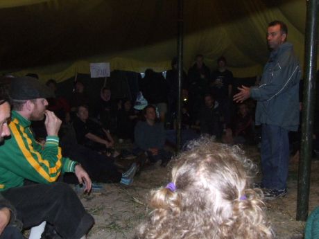 � Joe�s talk at the camp.