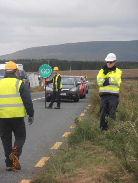Drivers waiting while IRMS block off the road