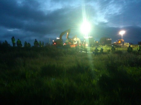 Blinding floodlights