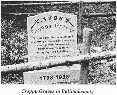 Click on image to see full-sized version Croppy graves from 1798