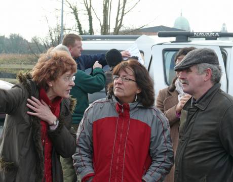 From L to R: Dr Philomena McKenna, Treasa N Cheannabhin of the Galway Palestine Childrens Appeal and Niall Farrell of Galway Alliance Against War