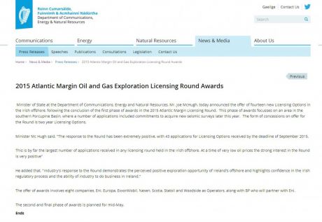 Click on image to see full-sized version http://www.dcenr.gov.ie/news-and-media/en-ie/Pages/PressRelease/2015-Atlantic-Margin-Oil-and-Gas-Exploration-Licensing-Round-Awards.aspx#