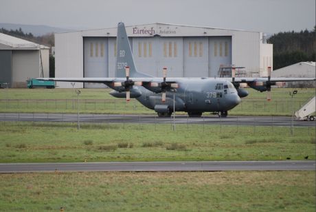 Hercules C 130 num. BD 5379, US NAVY warplane at Shannon 8 Jan 2012