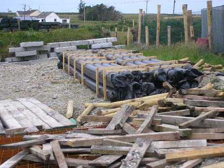 Some of the pipes that made it through - these are possibly for the waste to be pumped into Broadhaven