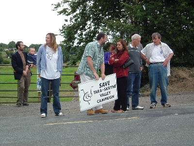 Gate of the field where the "dig" is taking place