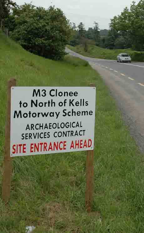 Signs outside site entrance