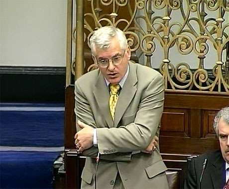 Click on image to see full-sized version Joe Higgins turns up the heat in the Dáil.