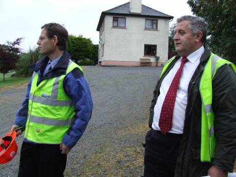 David Killian, calculatingly deceptive / role unknown, with ESB Networks Manager Liam O�Sullivan.