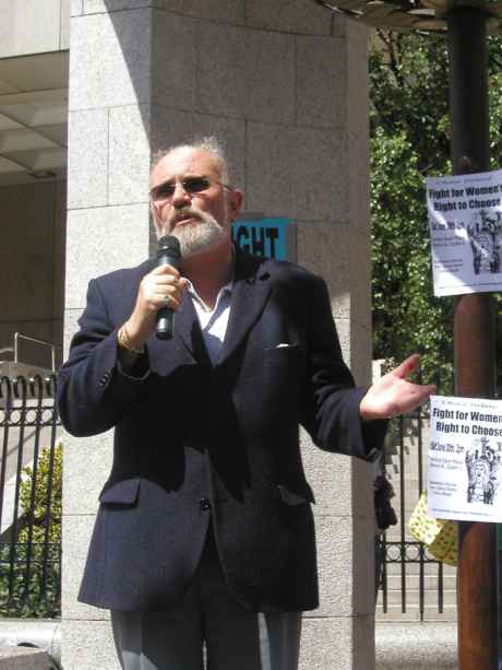 Next was Senator David Norris, who talked about the need to make politicians make a stand on the issue of Choice and Women's Rights.