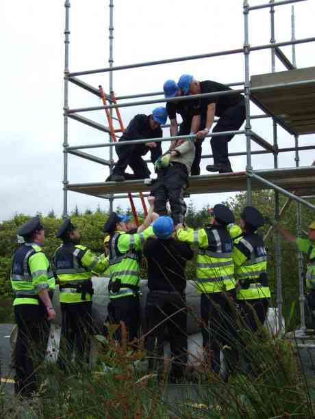 Click on image to see full-sized version passing the climber down