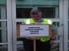 Jack Kavanagh picketing the SIPTU office in Kilkenny