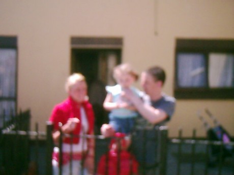 larry and sis orla outside there home summerhill