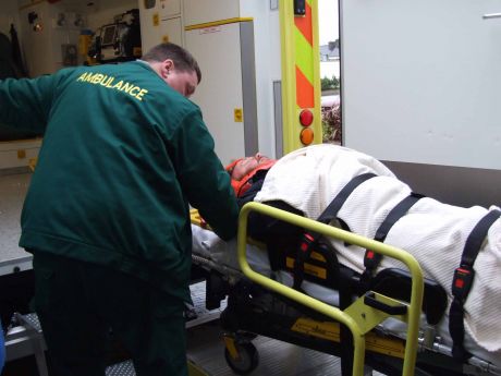 The ambulance arrived after a 4 hour wait
