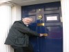 Jim Ronan, Swords, puts the �The Dublin Declaration on Research into Health Effects of Non-Ionizing Electromagnetic Fields� in the letterbox of the Greek Embassy in Dublin. The embassy was closed Friday 25 March for Greek Independence Day. 