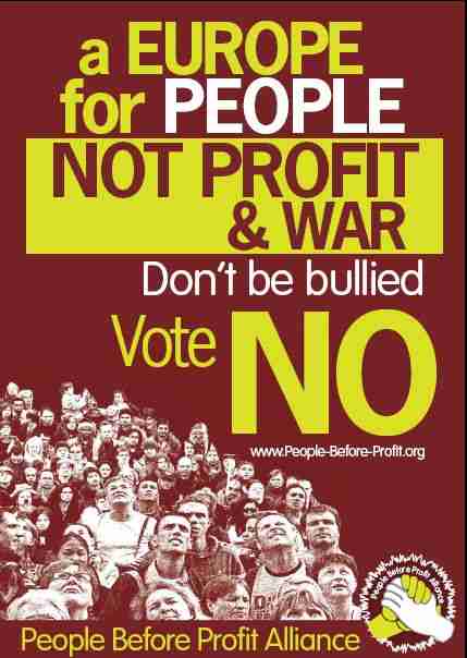 PBPA No to Lisbon Poster