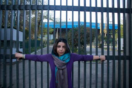 Click on image to see full-sized version Maryam Mirza in front of the Tehran University