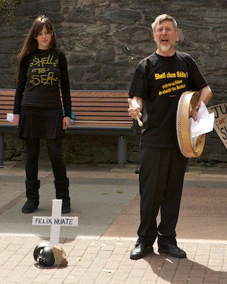 Click on image to see full-sized version Activist speaks as one of the Rossport 5
