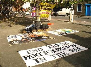 Banners Stuck To The Ground - Holders Ran Into Court To Witness The Unfolding Saga