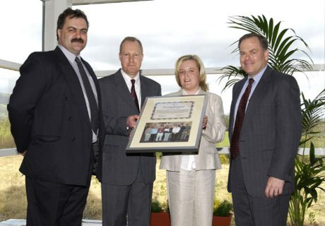 Click on image to see full-sized version Good works. Stephen Lewis (Manager, Raytheon) Dr George Wilkie (Director, CSPT), Rachel Doherty (Senior Process Engineer, Raytheon), Dr Stephen Cross (Director & CEO, Software Engineering Institute), At the 2003 Launch of the SEI, University of Ulster, Ma