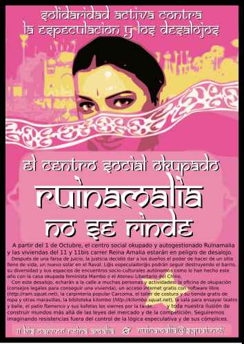 Click on image to see full-sized version Ruinaamelia; "We will continue to imagine resistance against the control of speculation logic and its accomplices."