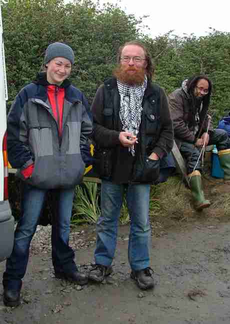 Click on image to see full-sized version Relieved and happy! Maura's daughter Etain and brother Martin